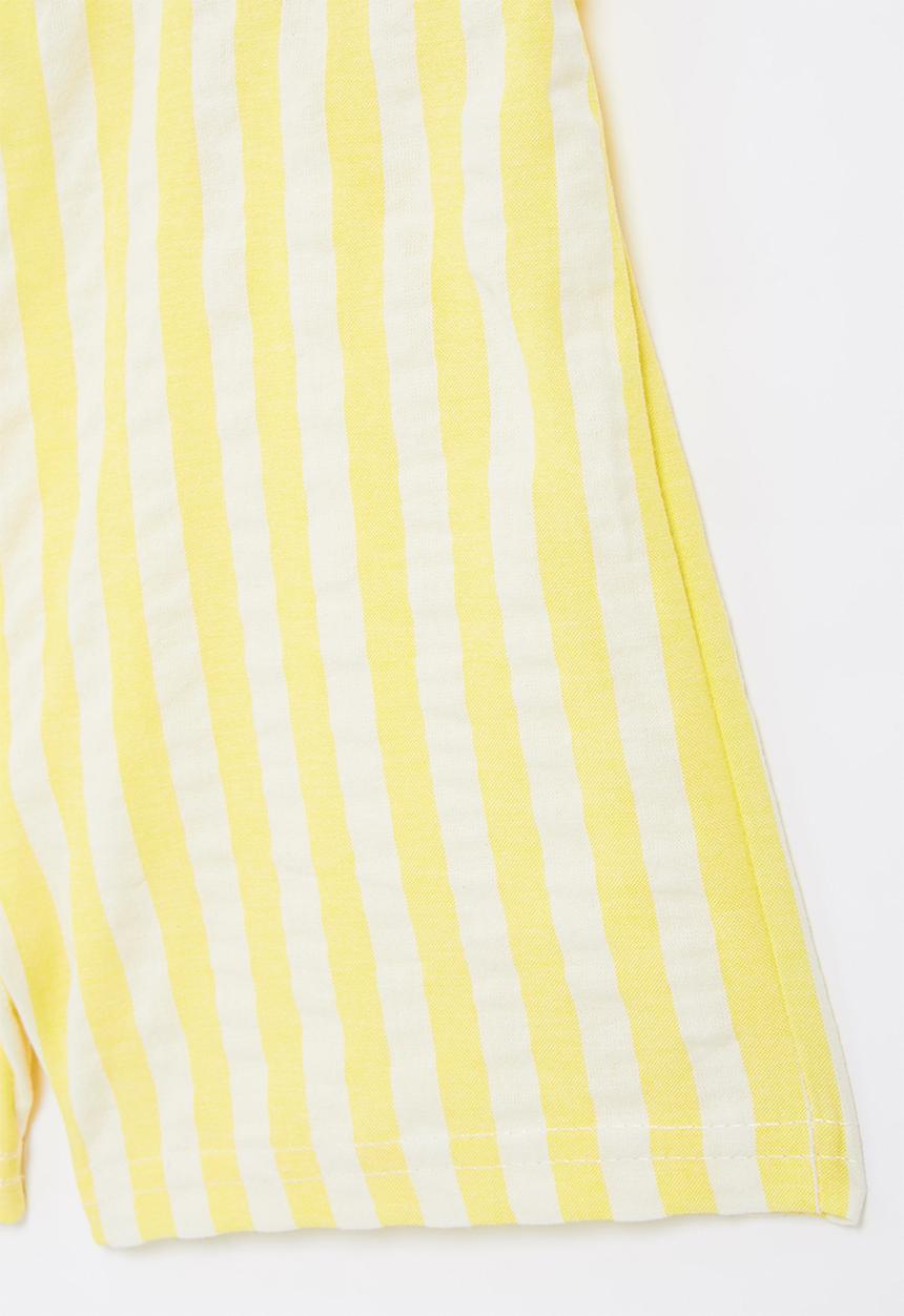 Pop Candy - Girls check playsuit - yellow