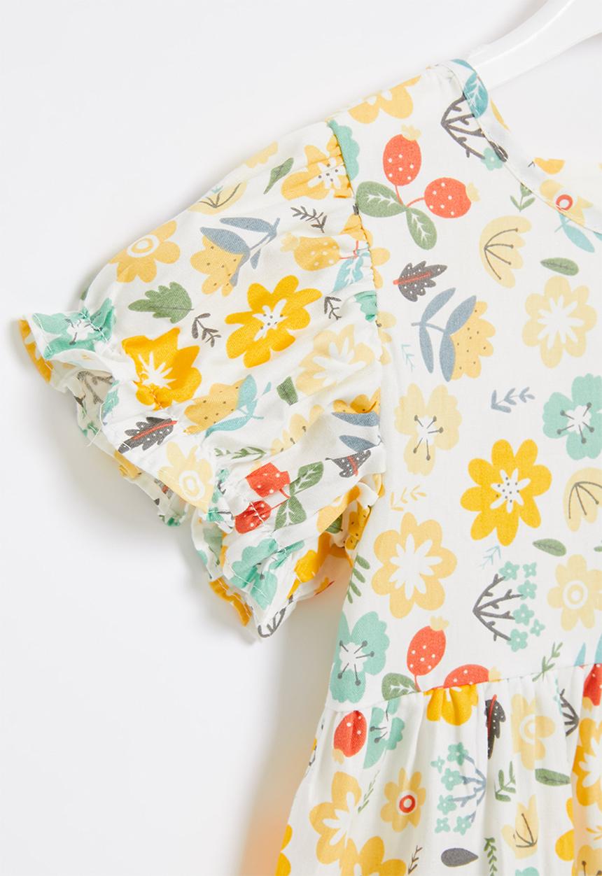Pop Candy - Girls printed dress - yellow