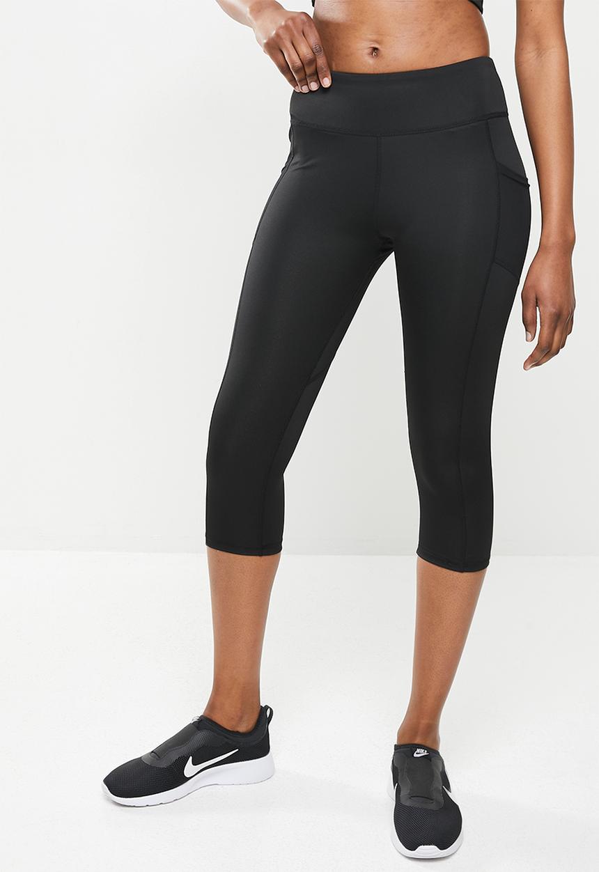 dailyfriday - Mid-rise crop leggings - black