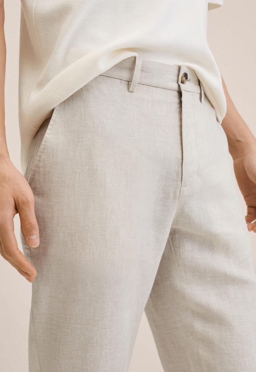 MANGO - Oyster pant  - beige