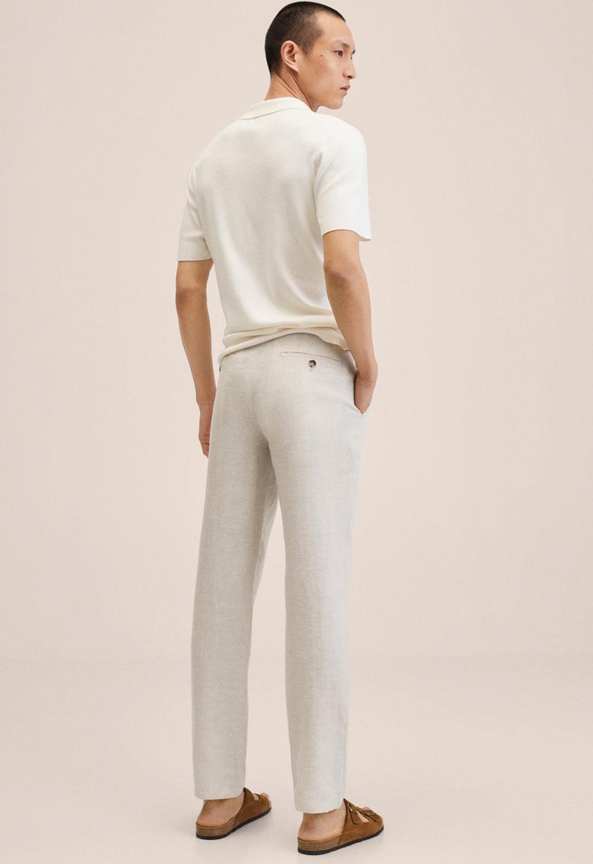 MANGO - Oyster pant  - beige
