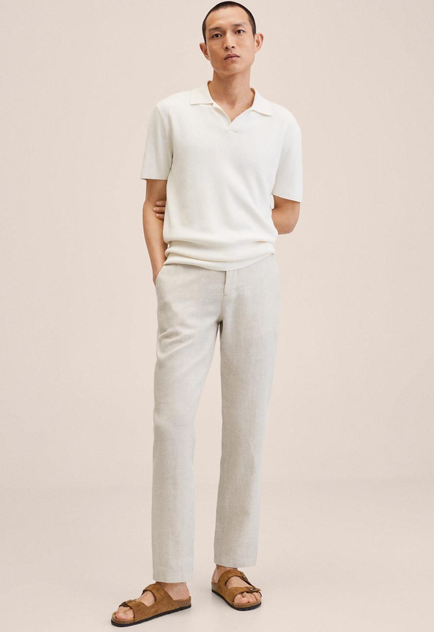 MANGO - Oyster pant  - beige