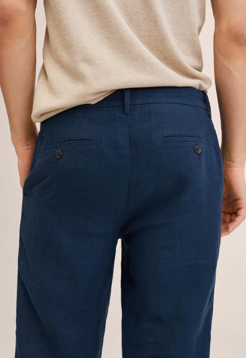 MANGO - Oyster pant - navy