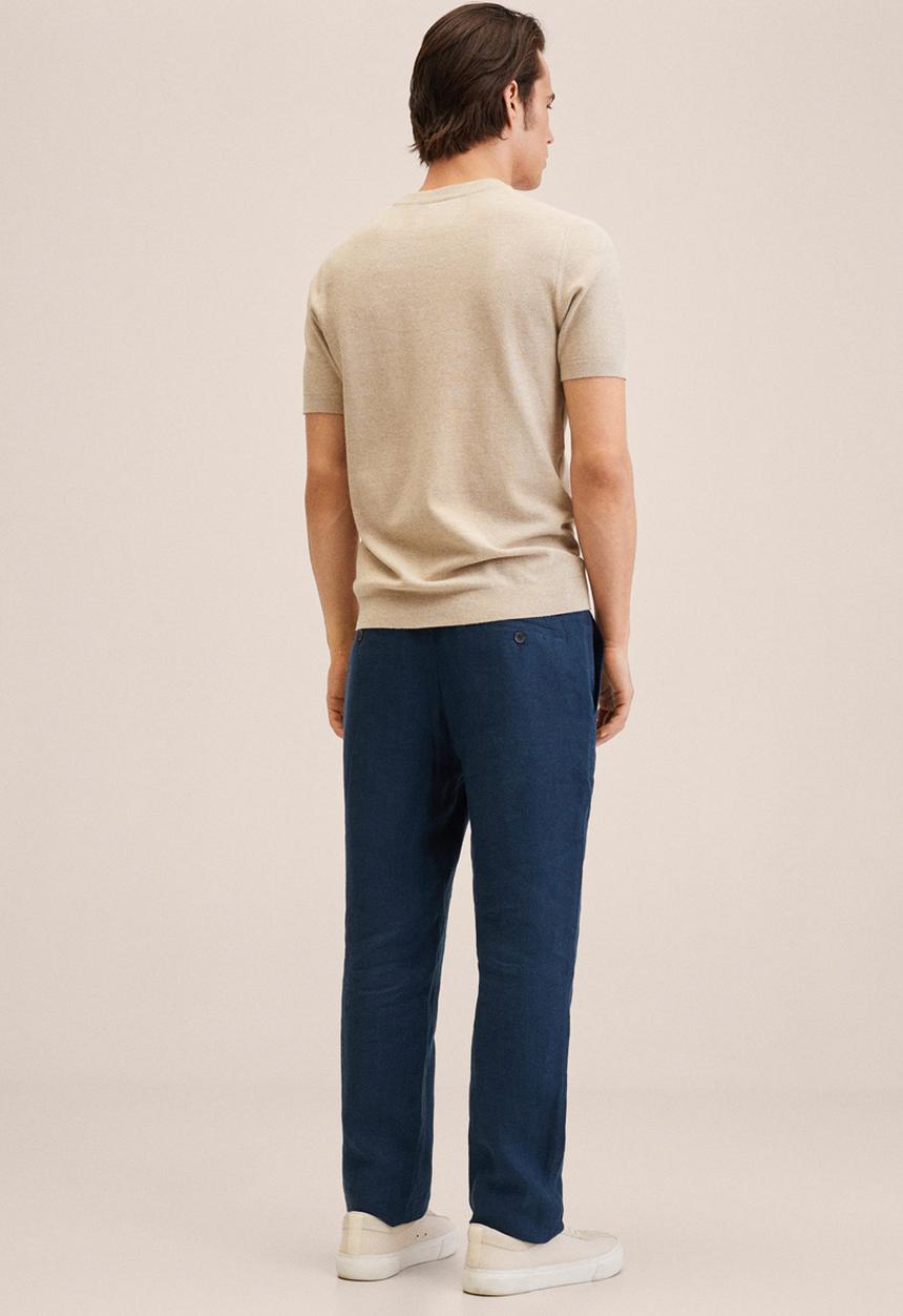 MANGO - Oyster pant - navy