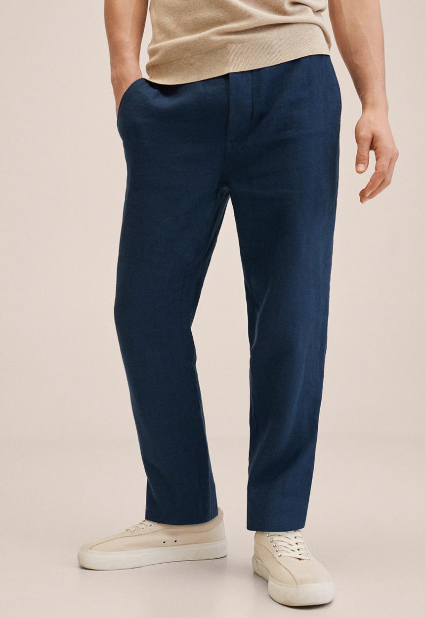 MANGO - Oyster pant - navy