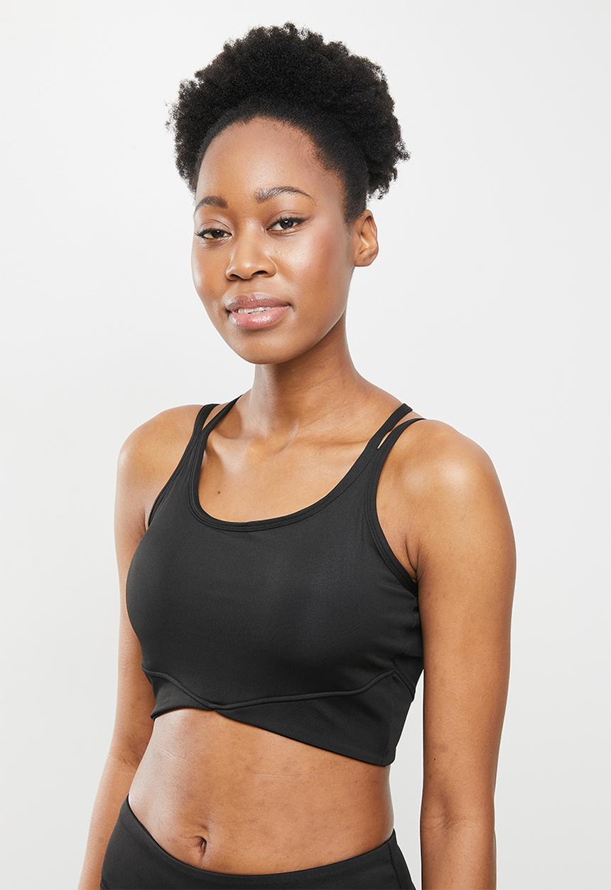 dailyfriday - Crossed-back sports bra - black