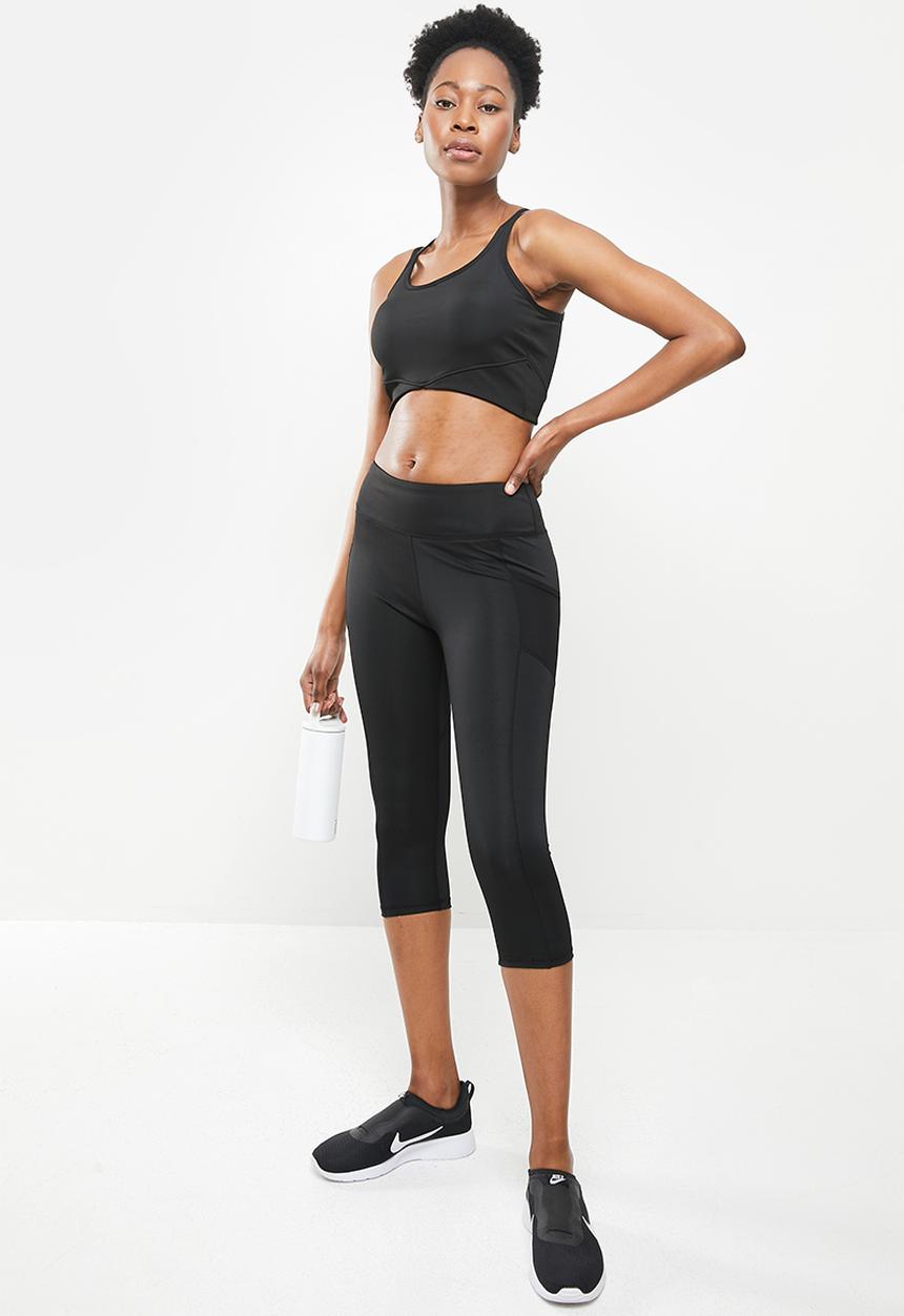 dailyfriday - Crossed-back sports bra - black