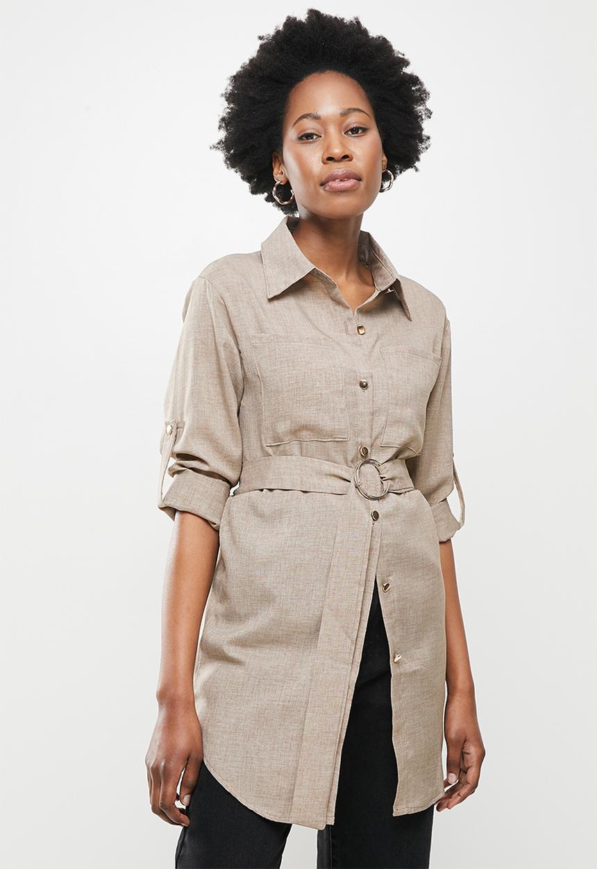 dailyfriday - Shirt dress - tan
