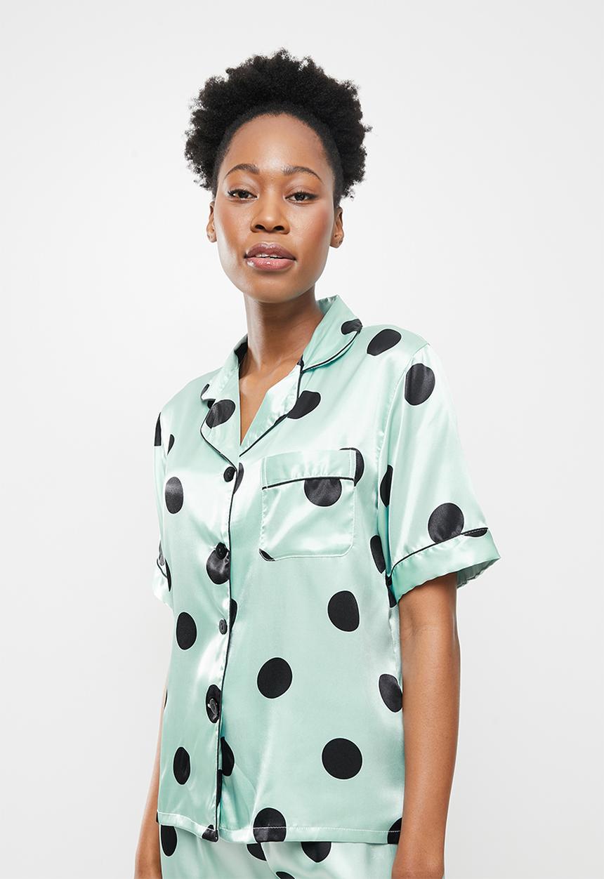dailyfriday - Sleep shirt and pants set - sage spot