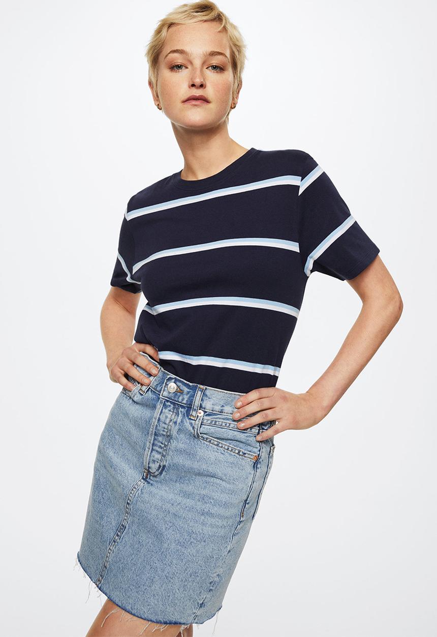 MANGO - T-shirt bella-h - navy