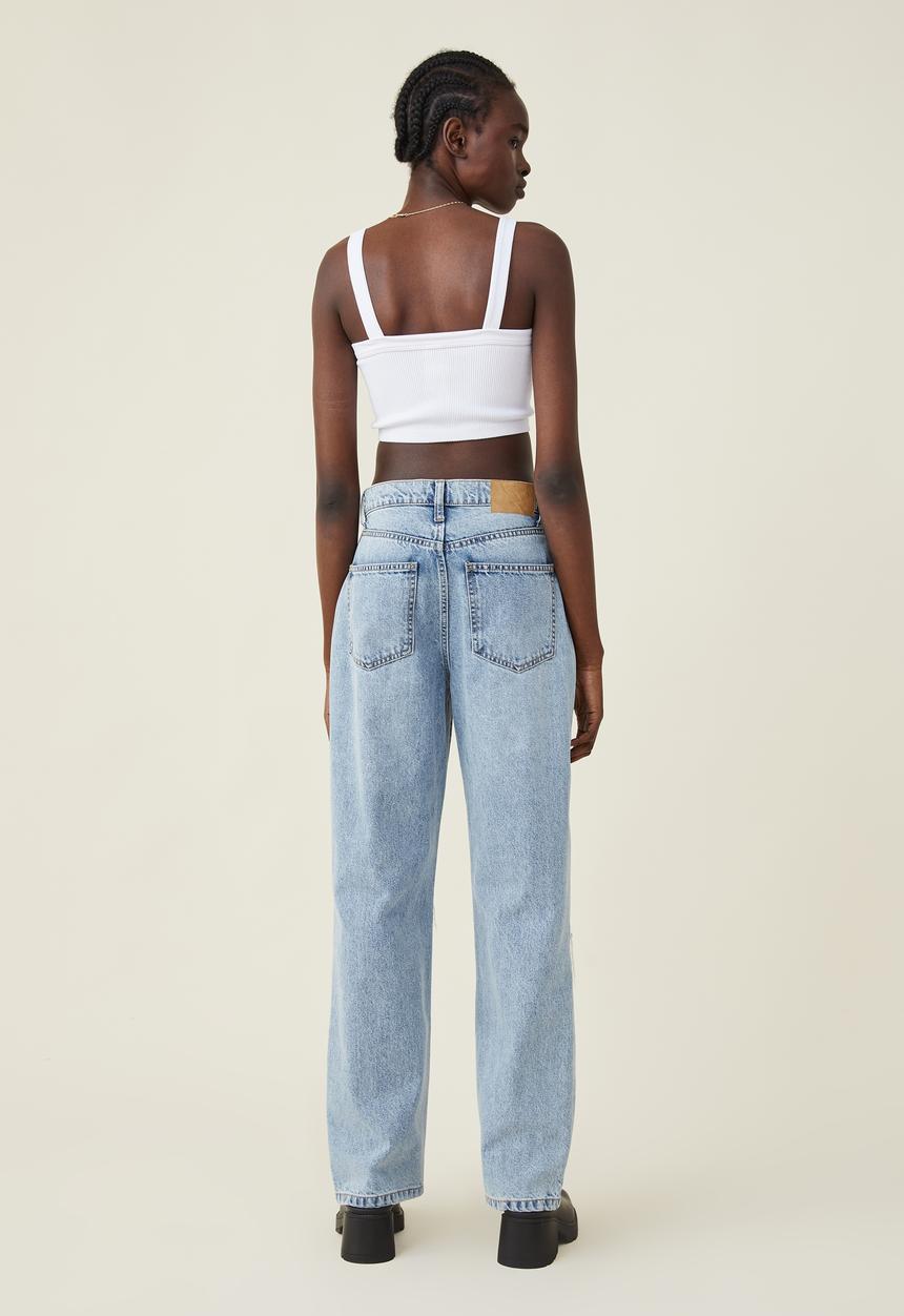 Cotton On - Loose straight jean - byron blue rip