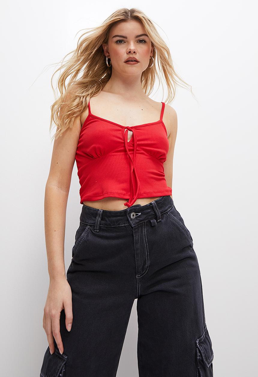 Blake - Core knit corset - red