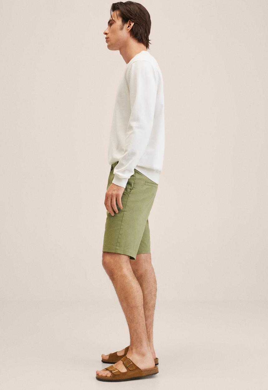 MANGO - Gracia bermuda shorts  - khaki