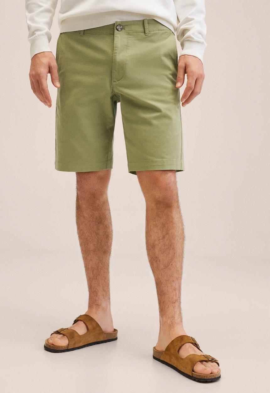 MANGO - Gracia bermuda shorts  - khaki