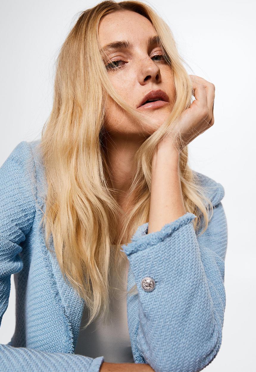 MANGO - Blazer arthur - light blue