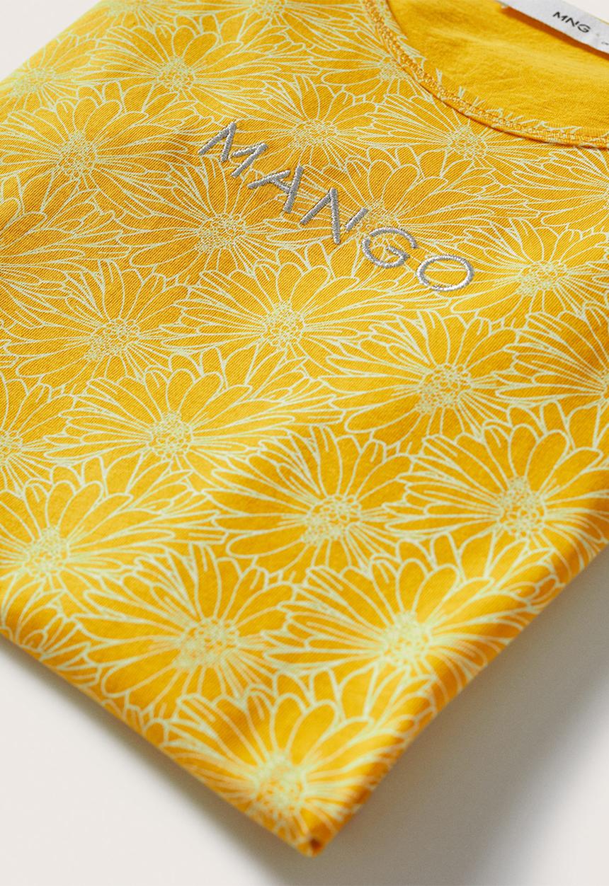 MANGO - T-shirtmangofi-h - light yellow