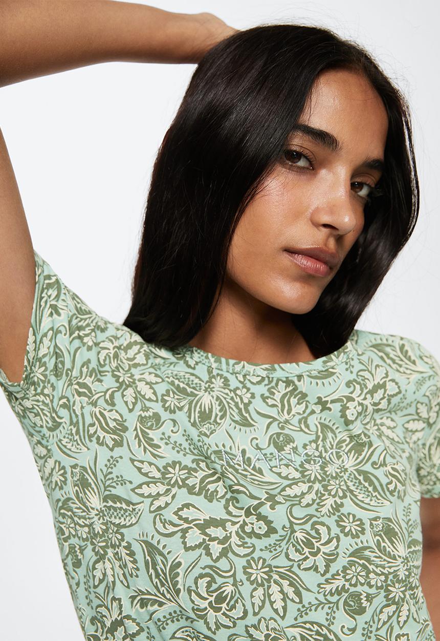MANGO - T-shirtmangofi-h - green