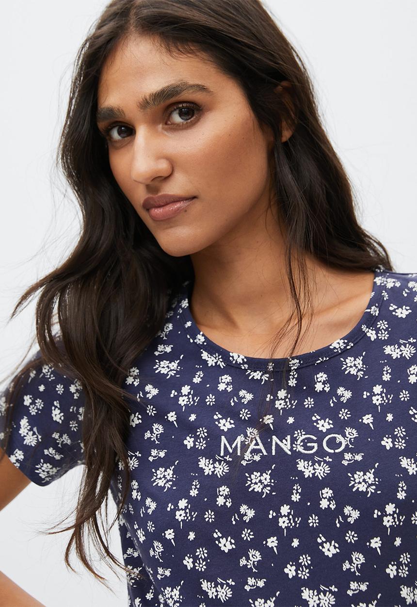 MANGO - T-shirtmangofi-h - light blue