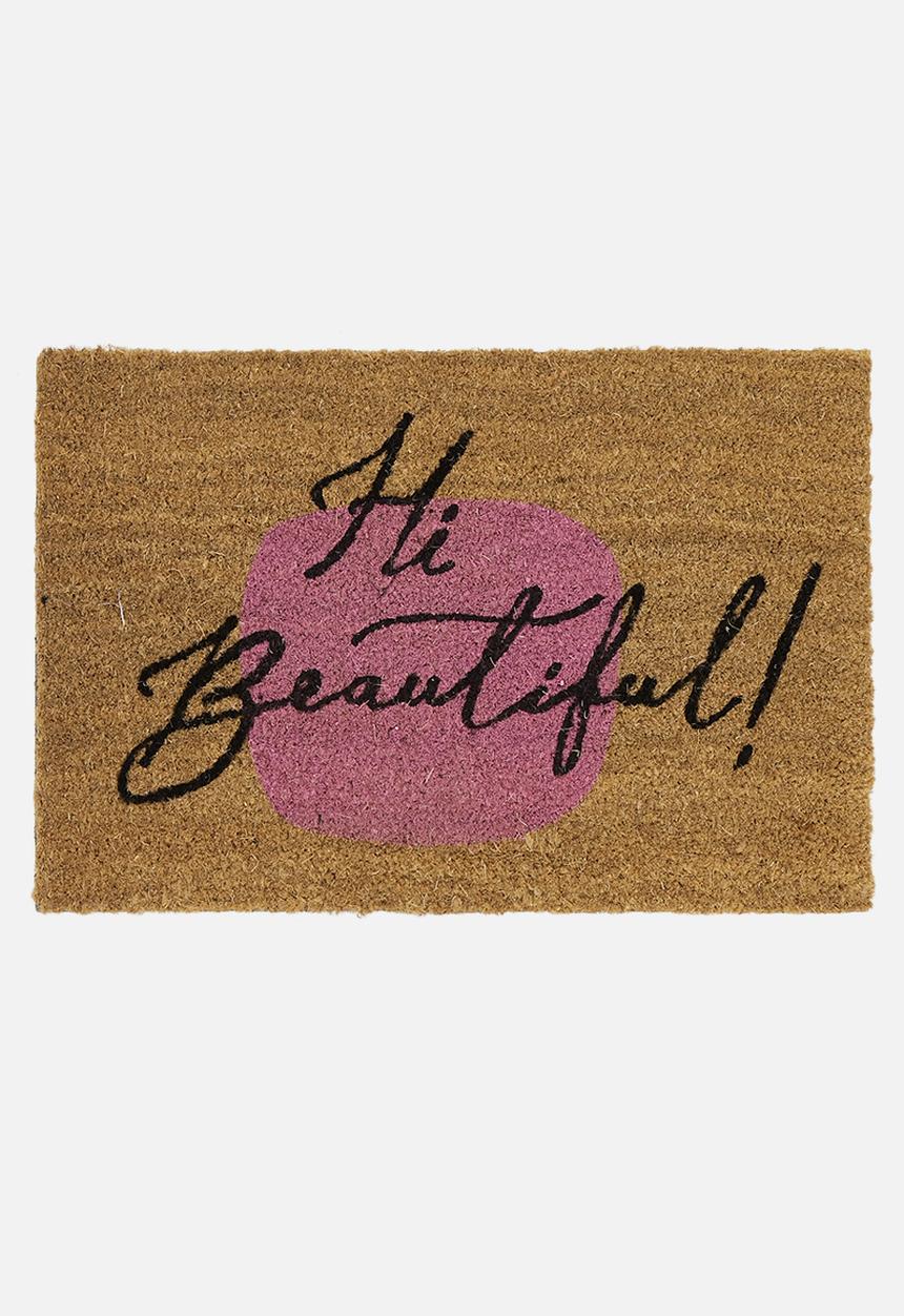H&S - Cocos door mat-hello beautiful