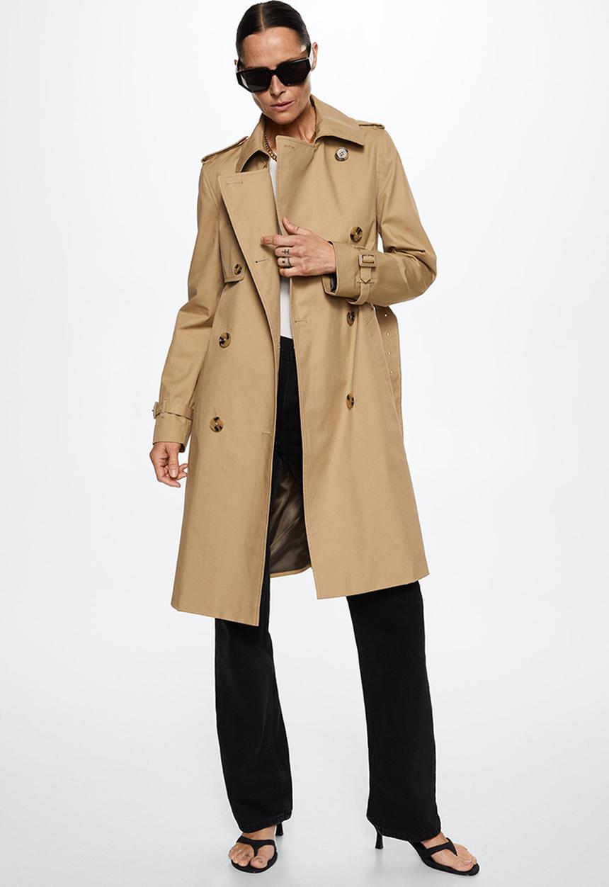 MANGO - Trench coat polana - light beige