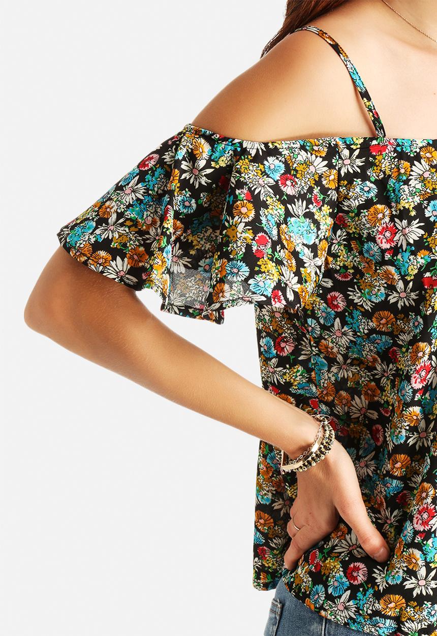 Glamorous - 60's Flower Top