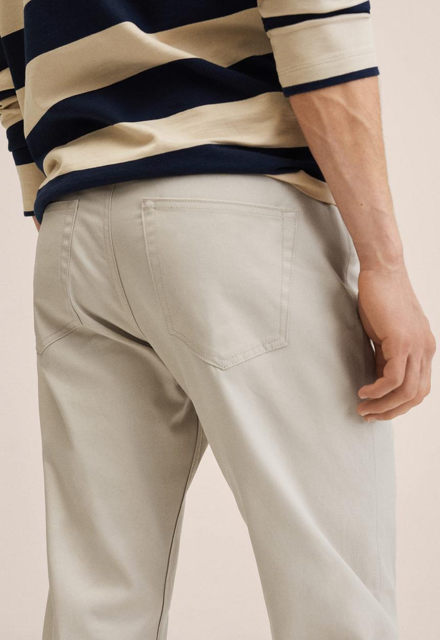 MANGO - Trousers - beige