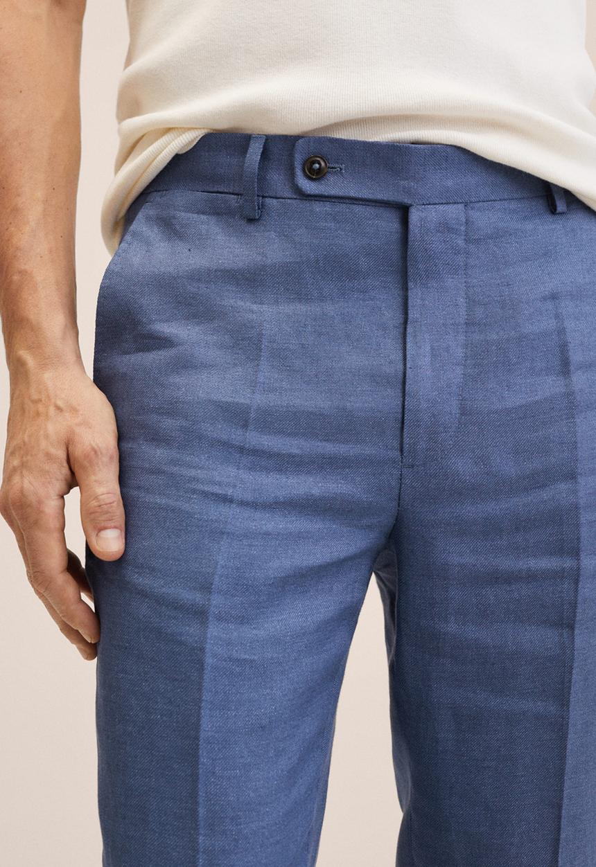 MANGO - Florida slim fit trouser - blue