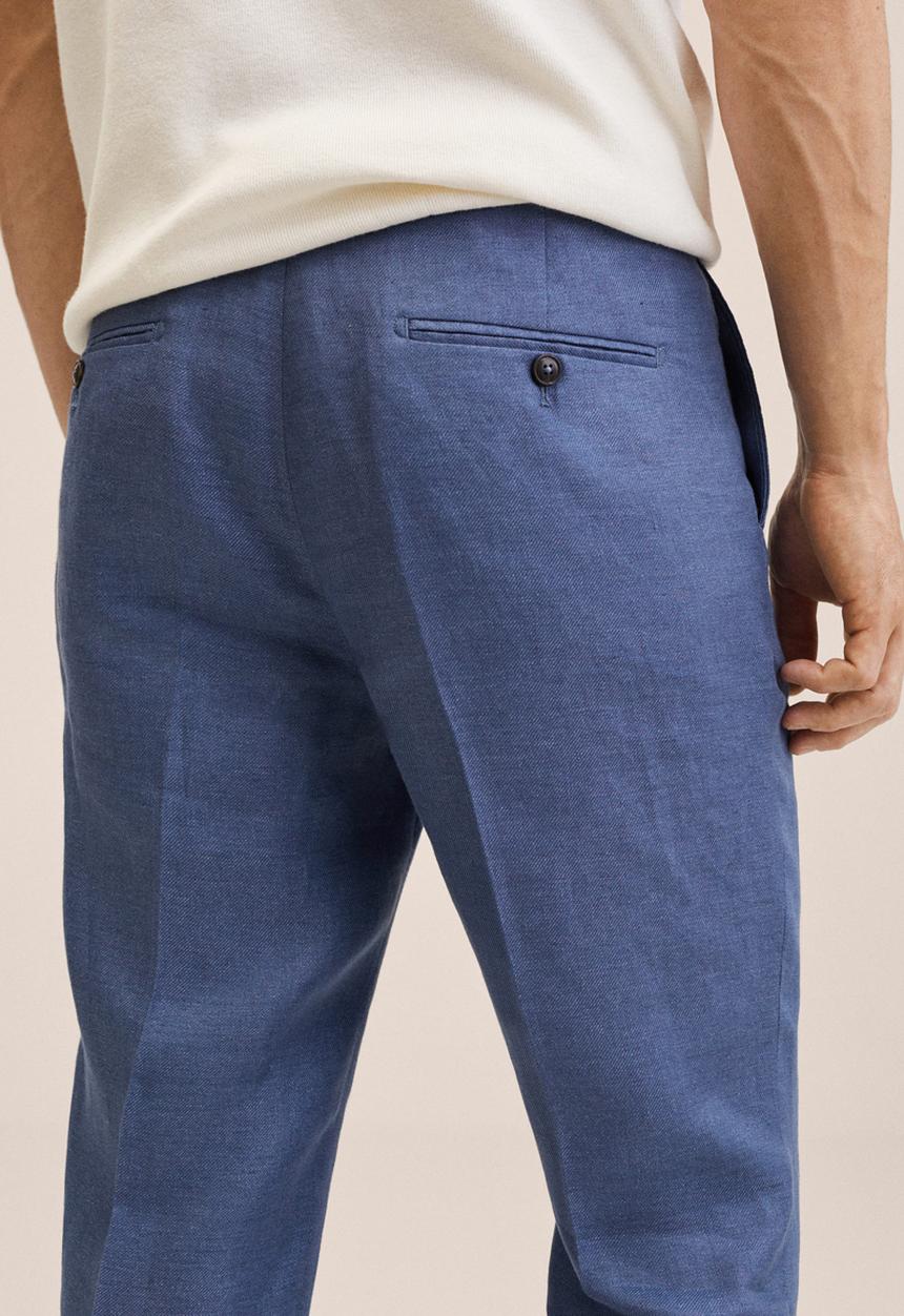 MANGO - Florida slim fit trouser - blue