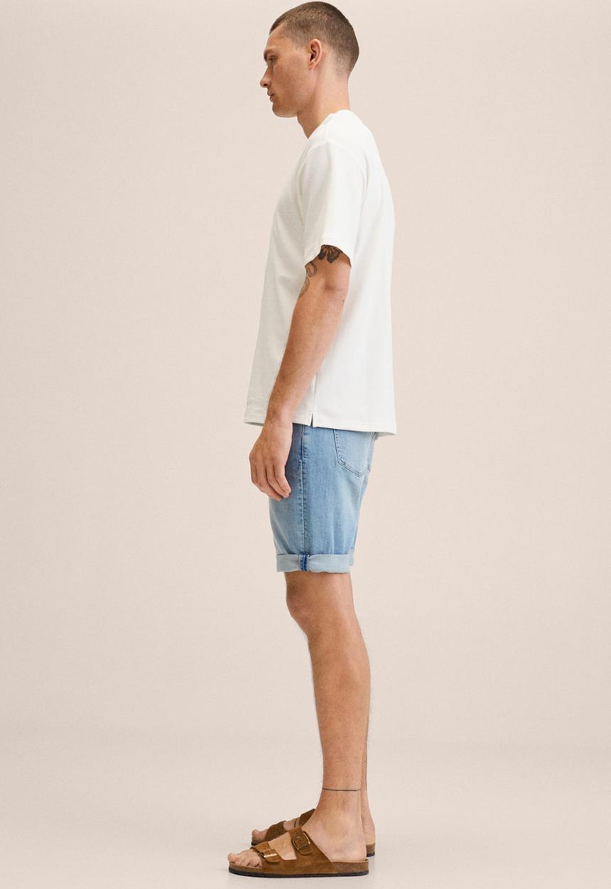 MANGO - Rock denim shorts  - light blue