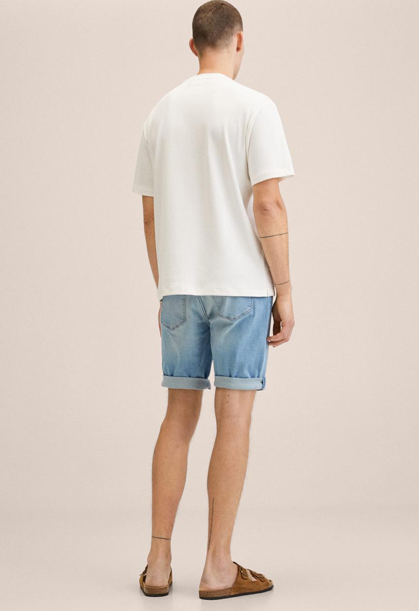 MANGO - Rock denim shorts  - light blue
