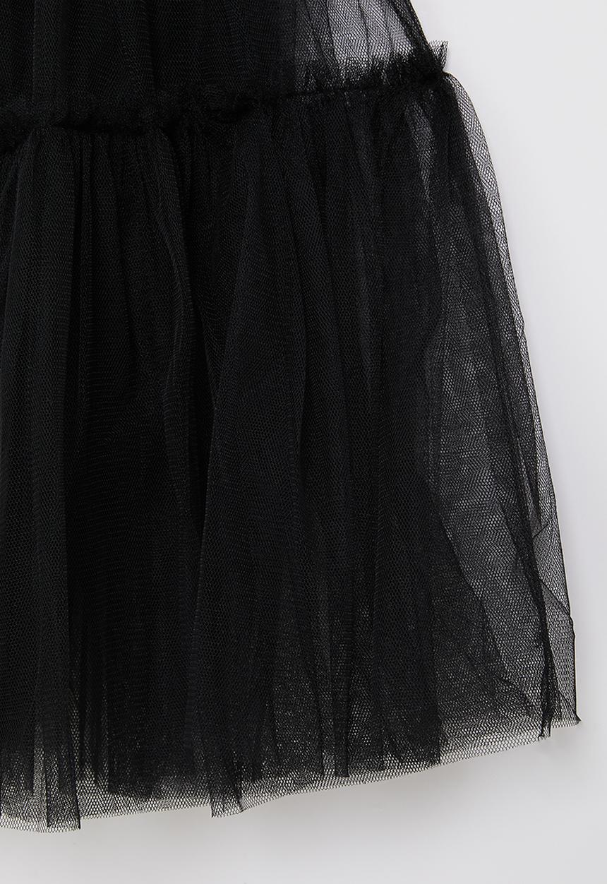 Rebel Republic - Girls mesh skirt - black