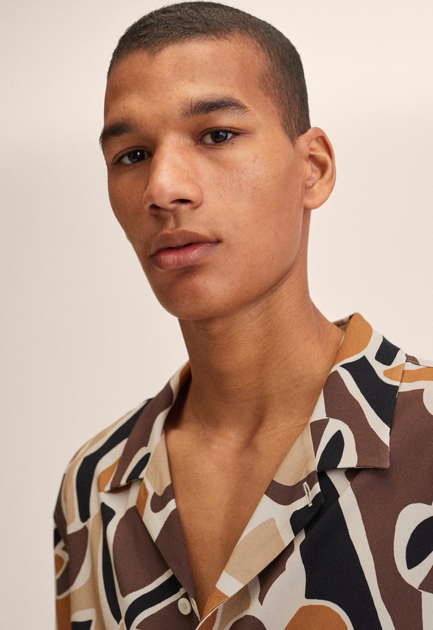 MANGO - Mola shirt - brown
