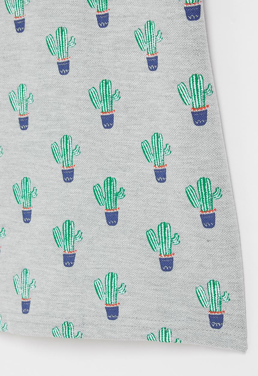 Pop Candy - Boys printed golfer - grey