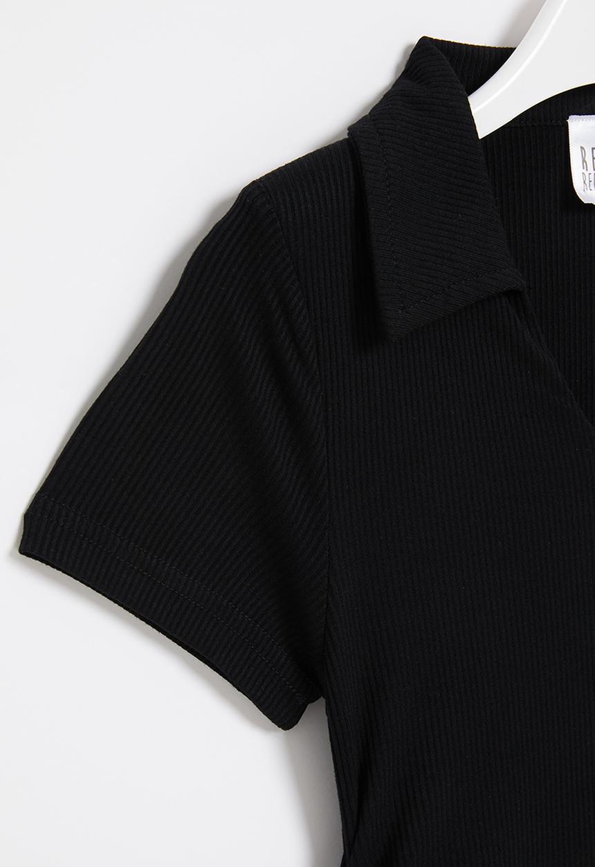 Rebel Republic - Girls dress with collar - black