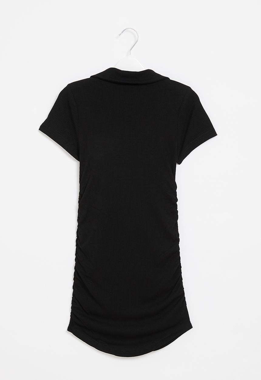 Rebel Republic - Girls dress with collar - black