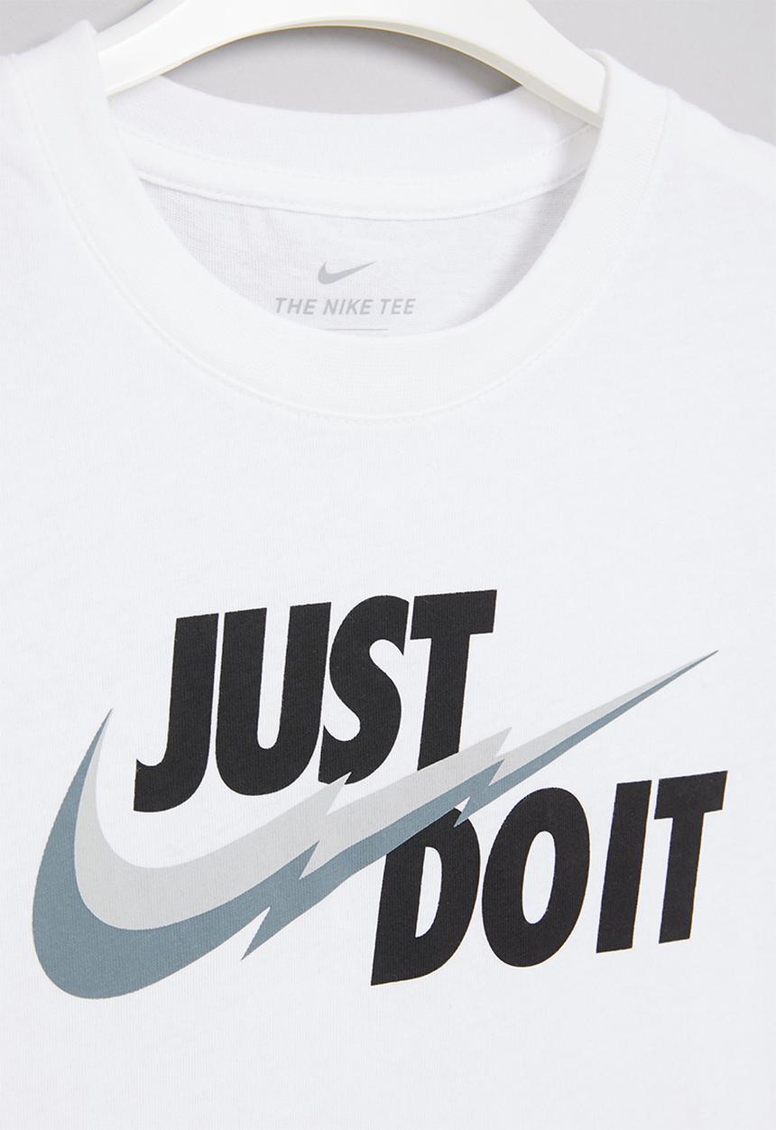 Nike - Nike boys just do it/swoosh split bolt - white