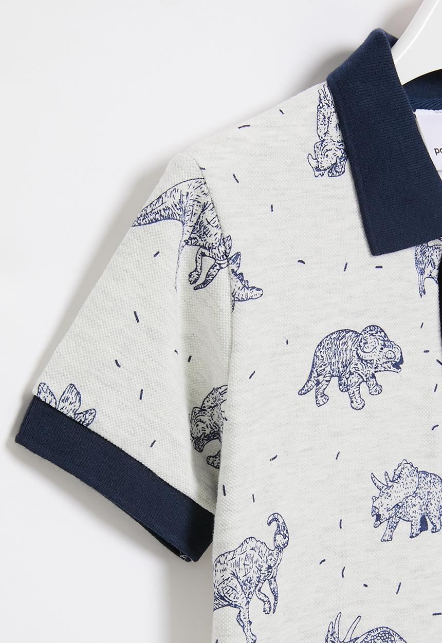 Pop Candy - Boys dino golfer - white