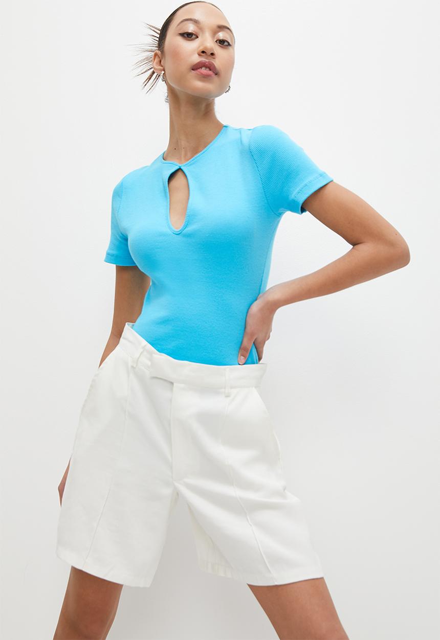 Superbalist - Keyhole front bodysuit - turquoise