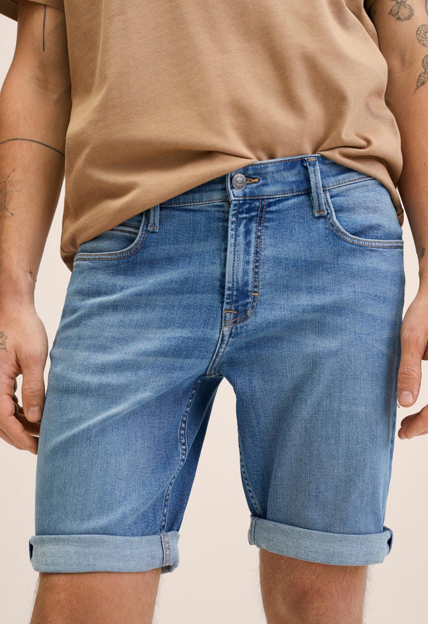 MANGO - Rock denim shorts - blue