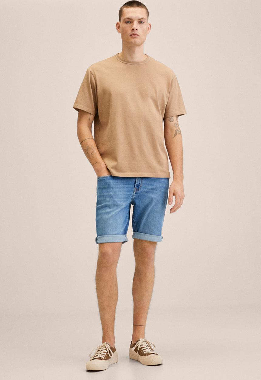 MANGO - Rock denim shorts - blue