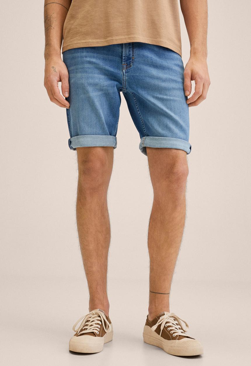 MANGO - Rock denim shorts - blue
