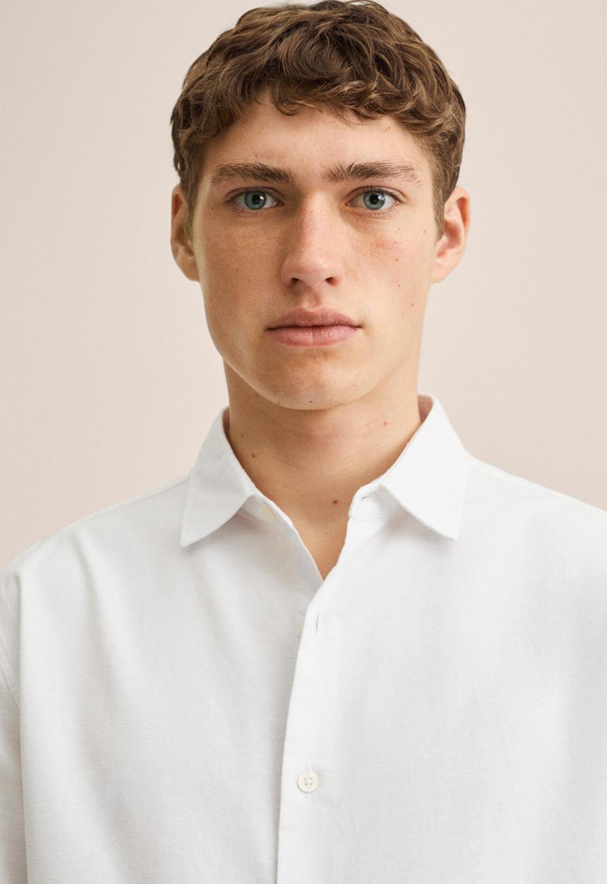 MANGO - Samos shirt - white