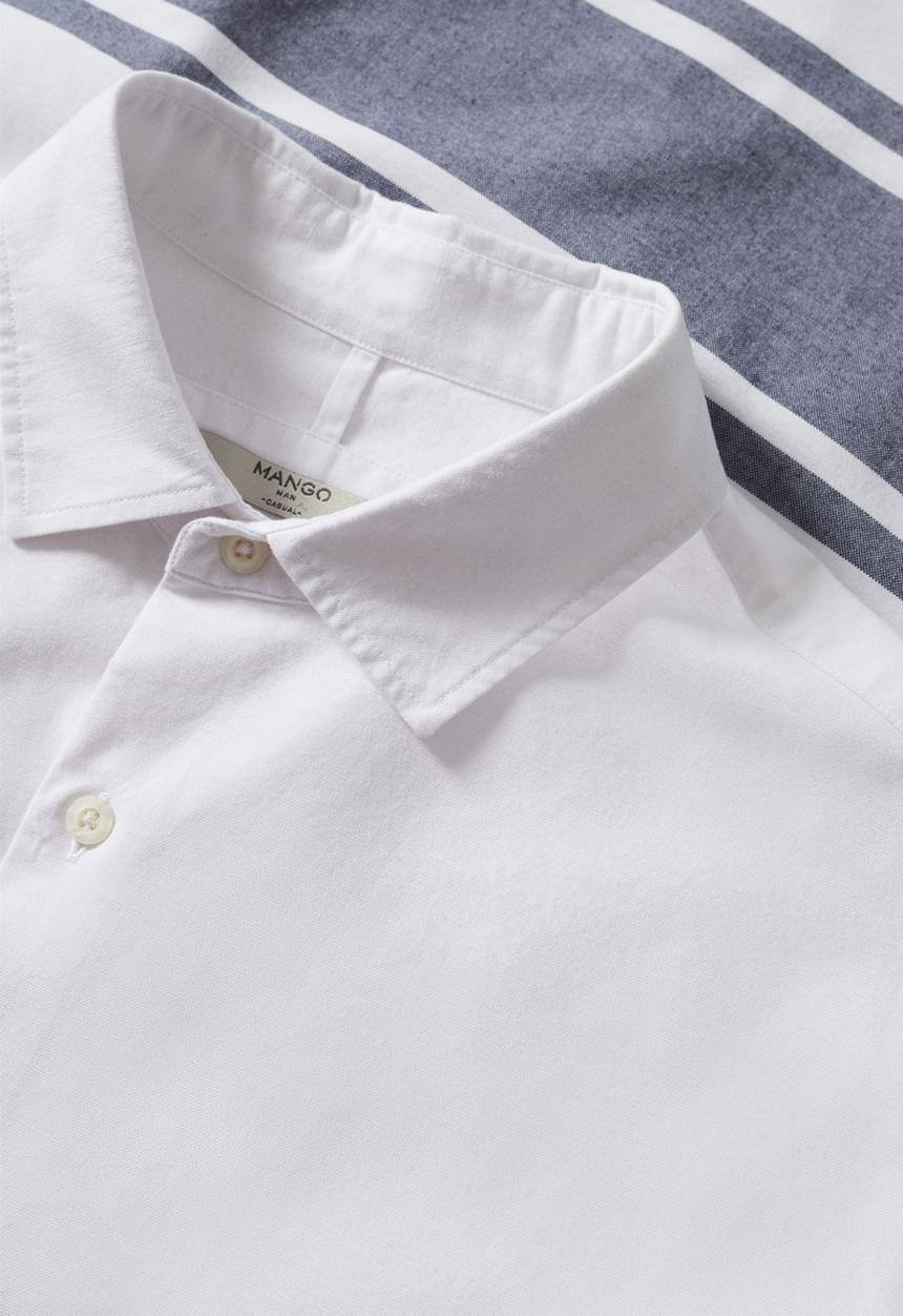 MANGO - Samos shirt - white