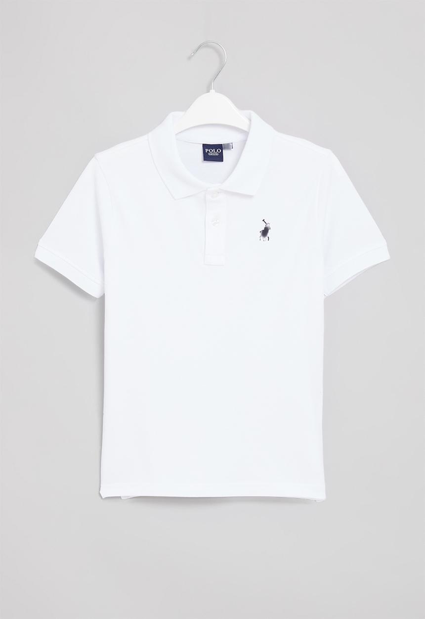 POLO - Boys classic short sleeve golfer - white