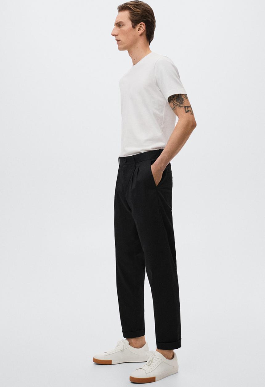 MANGO - Mineralp pleated pants - night blue
