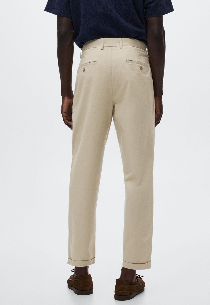 MANGO - Mineralp pleated pants - beige