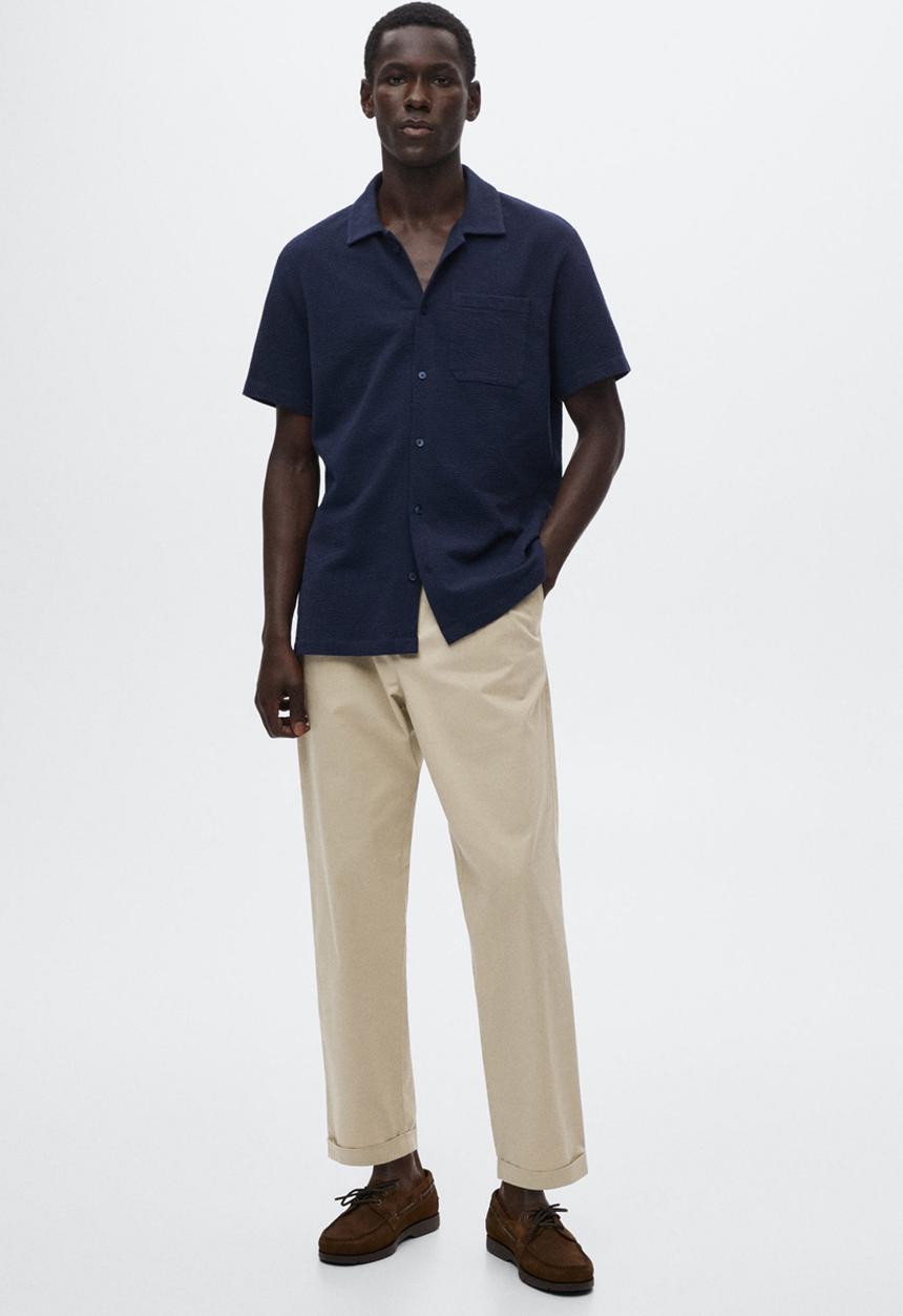 MANGO - Mineralp pleated pants - beige