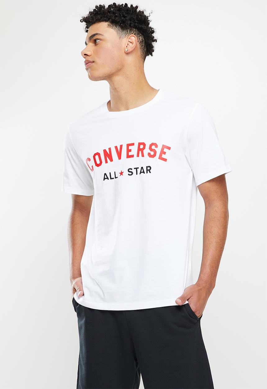 Converse - Standard fit all star logo printed tee - white