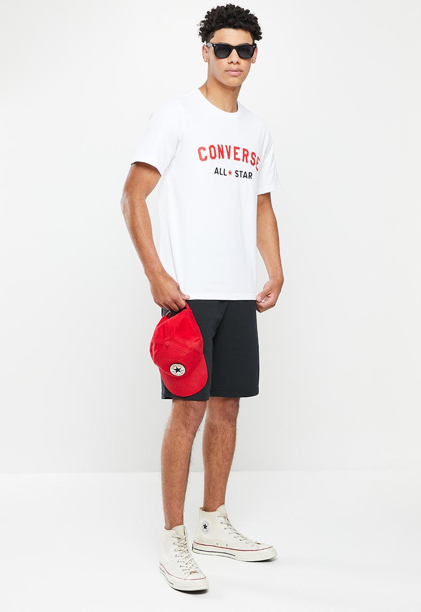 Converse - Standard fit all star logo printed tee - white