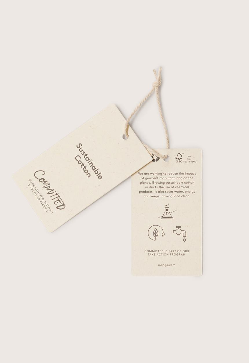 MANGO - Flora cotton pant - light grey
